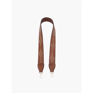 NEW JEN & CO. women's studded guitar strap in brown